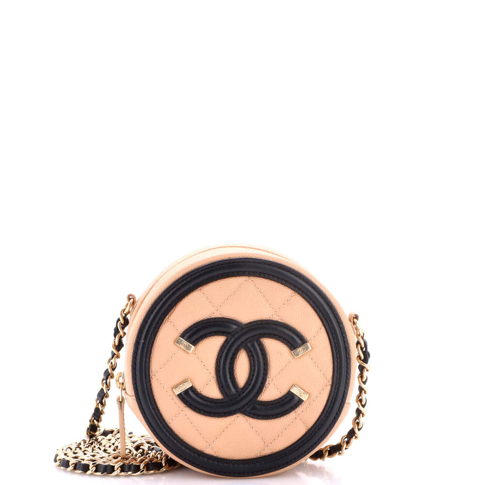 Chanel Filigree Round Clutch With Chain #266281C29B